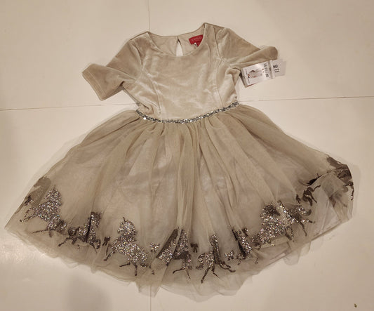 #135 girls size 4/5 Zunie Girl Velvet and Tulle Unicorn Dress NWT