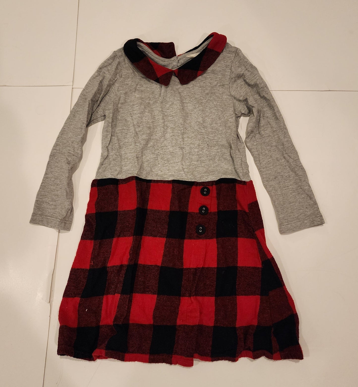 #135 girls size 3 Beebay cotton and flannel dress