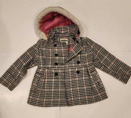 #135 girls size 4 Osh Kosh Hooded pea coat GUC