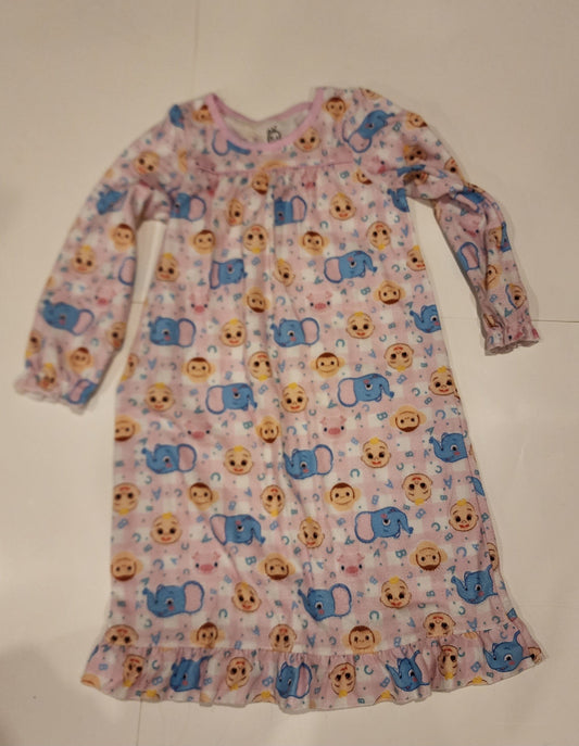 #135 girls size 4 Cocomelon flannel nightgown