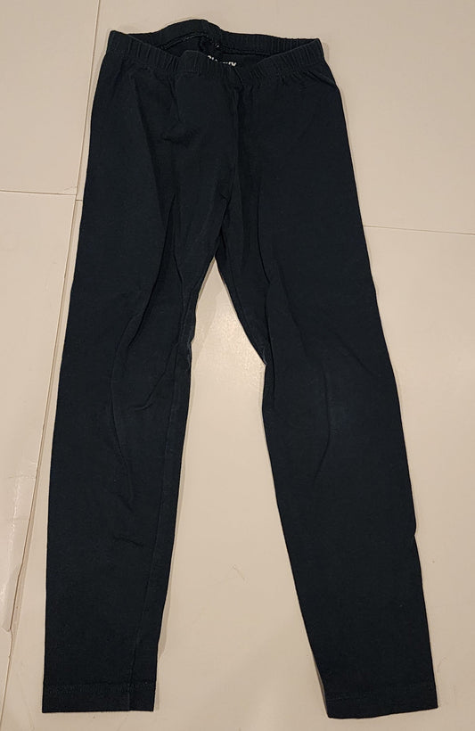 #135 girls size 5T Old Navy dark green leggings GUC