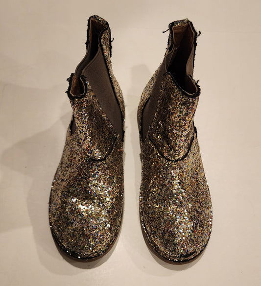 #135 girls size 12 Crewcuts glitter boots