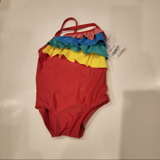 #135 girls Size 12 mos Carters ruffle rainbow swimsuit NWT