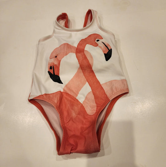 #135 girls 3T Old Navy flamingo bathing suit