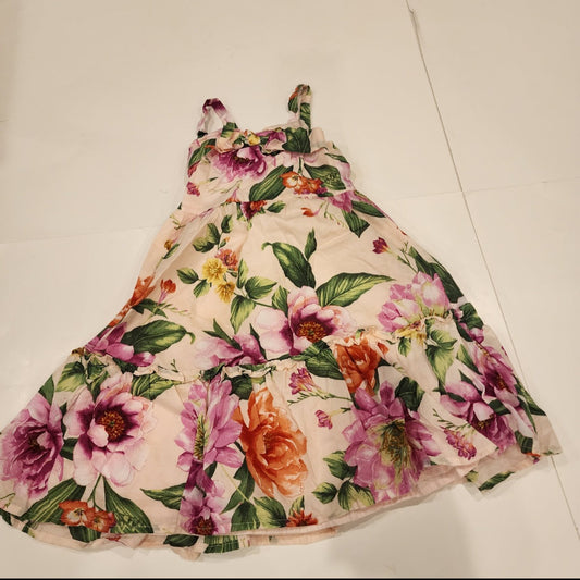 #135 Girls Size 3 Janie & Jack floral maxi dress
