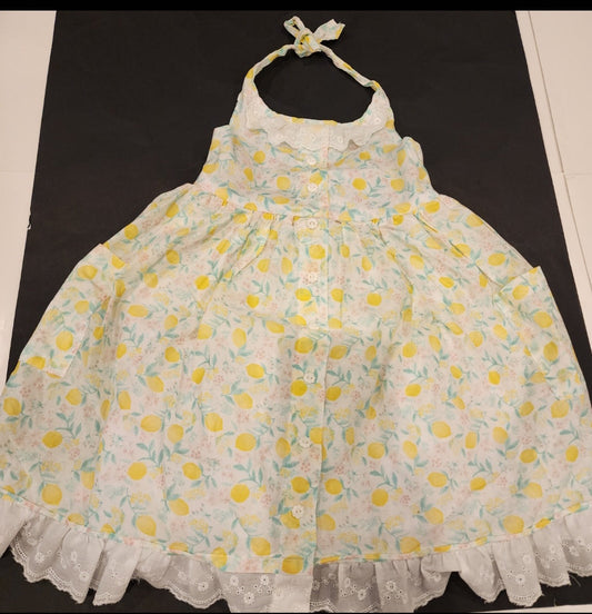 #135 girls size 4 Cupcakes & Cashmere lemon halter sundress