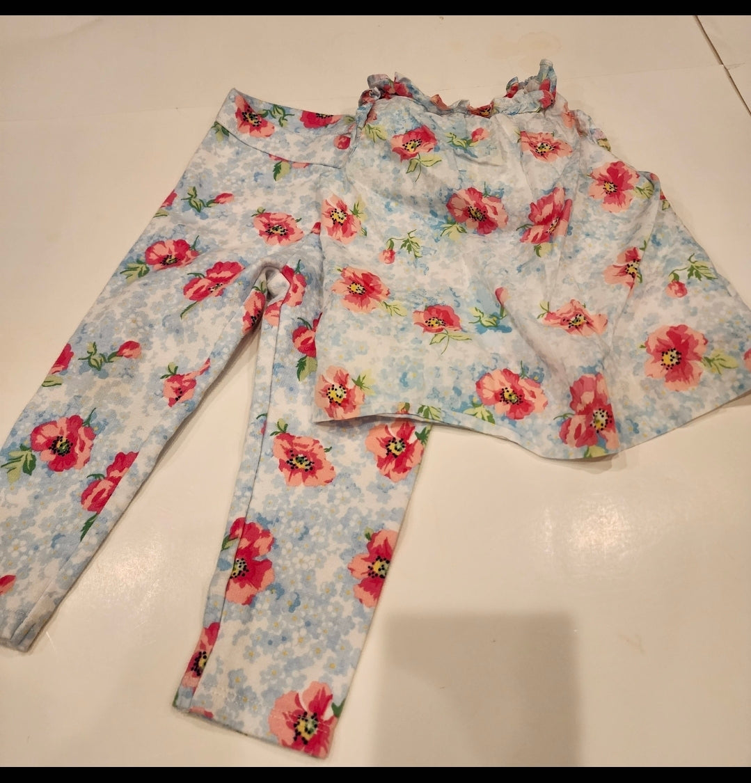 #135 girls size 18-24 mo Janie & Jack floral outfit