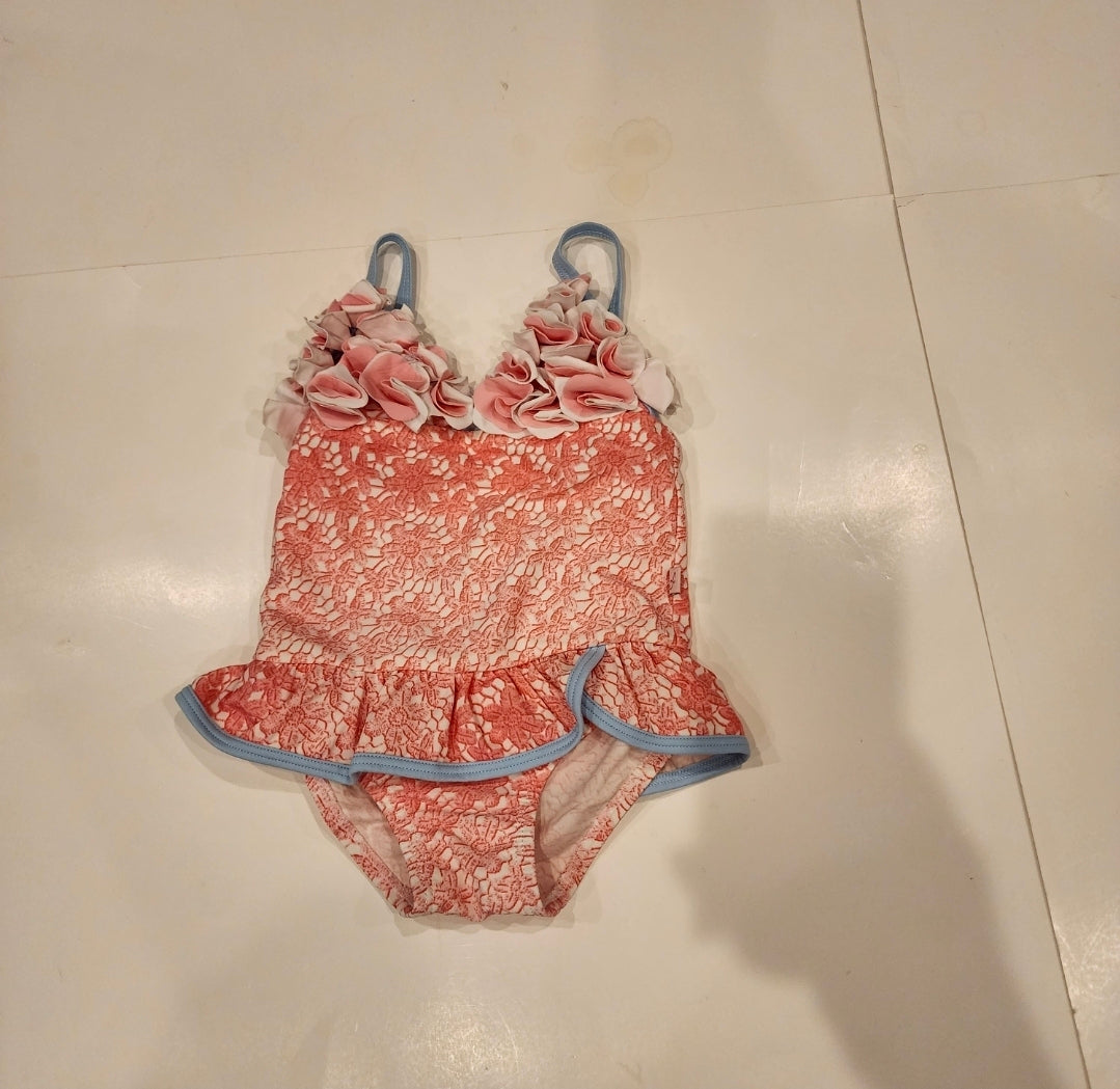 #135 Girls Size 2T Floatini rose swim suit