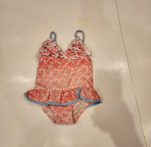 #135 Girls Size 2T Floatini rose swim suit