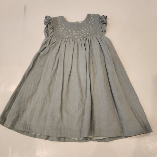#135 girls Size 5 Edgehill Collection smocked sage green dress