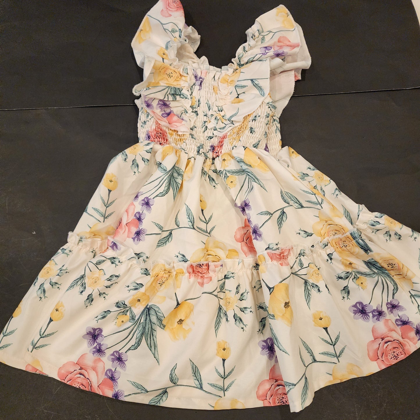 #135 girls size 5 Shein floral dress