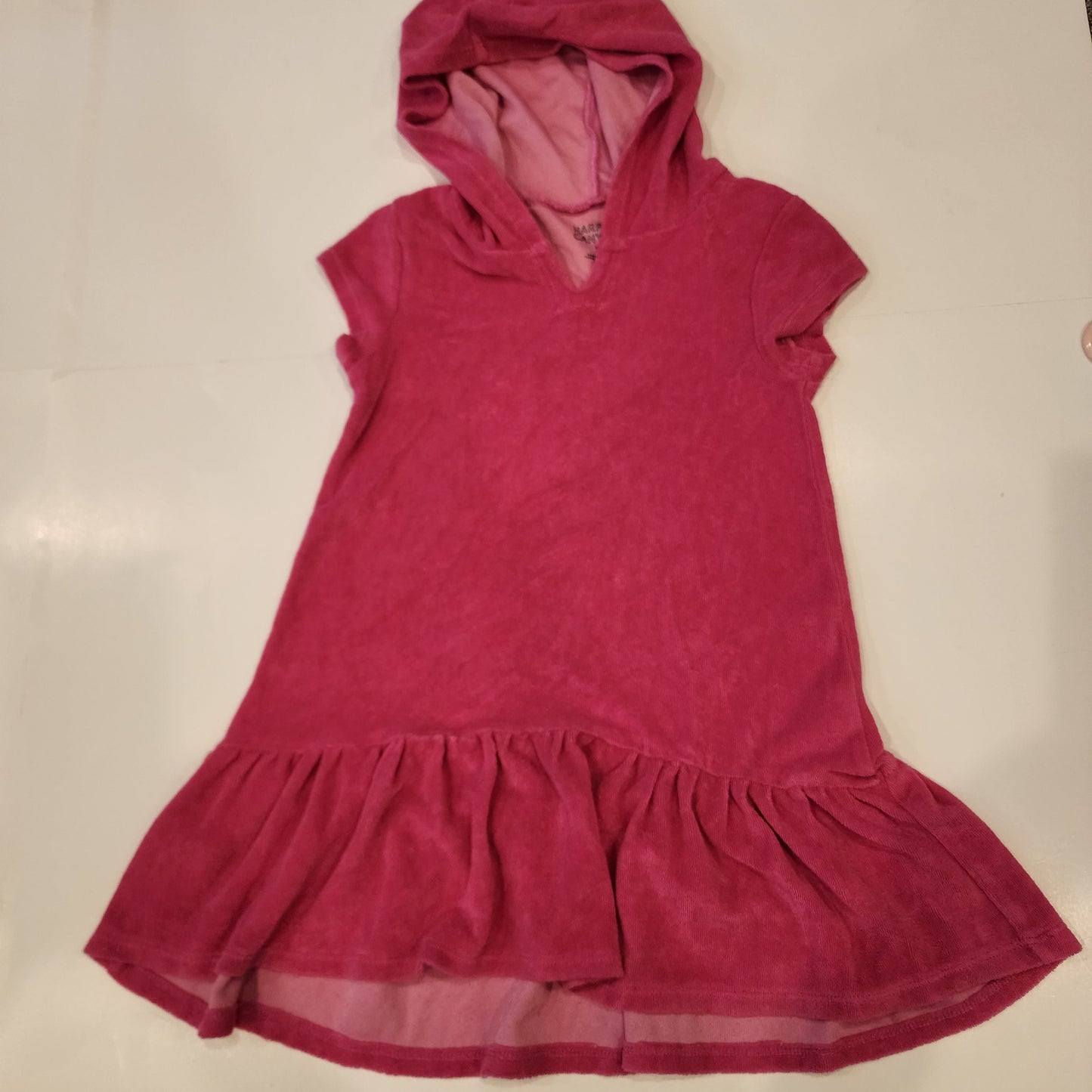 #135 girls size 5 Harper Canyon terry cloth cover up with hood