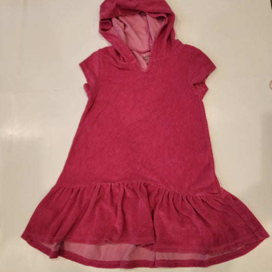 #135 girls size 5 Harper Canyon terry cloth cover up with hood