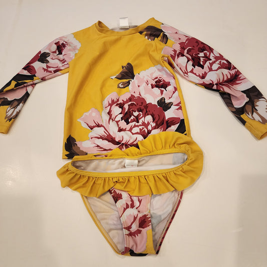 #135 girls size 5 Millie Love Lily two piece long sleeve swim suit