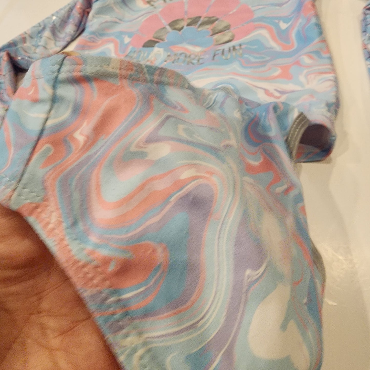 #135 girls size 5 Betsey Johnson 2 piece long sleeve swim suit