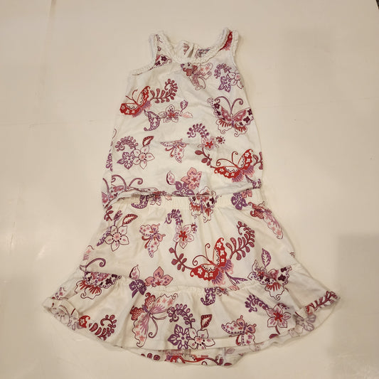 #135 girls size 5 Baby Gap butterfly skort outfit
