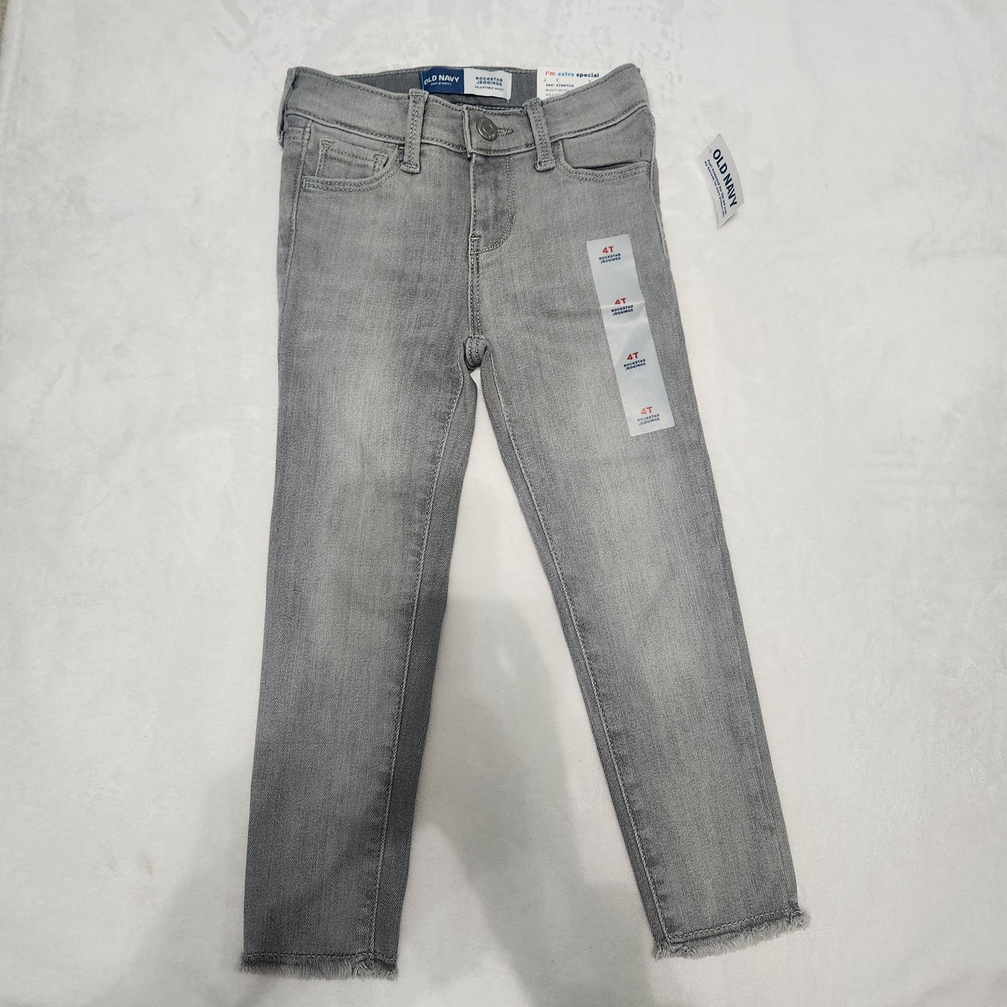 #142 NWT Old Navy 4T Rockstar Gray Denim Jeggings Jeans