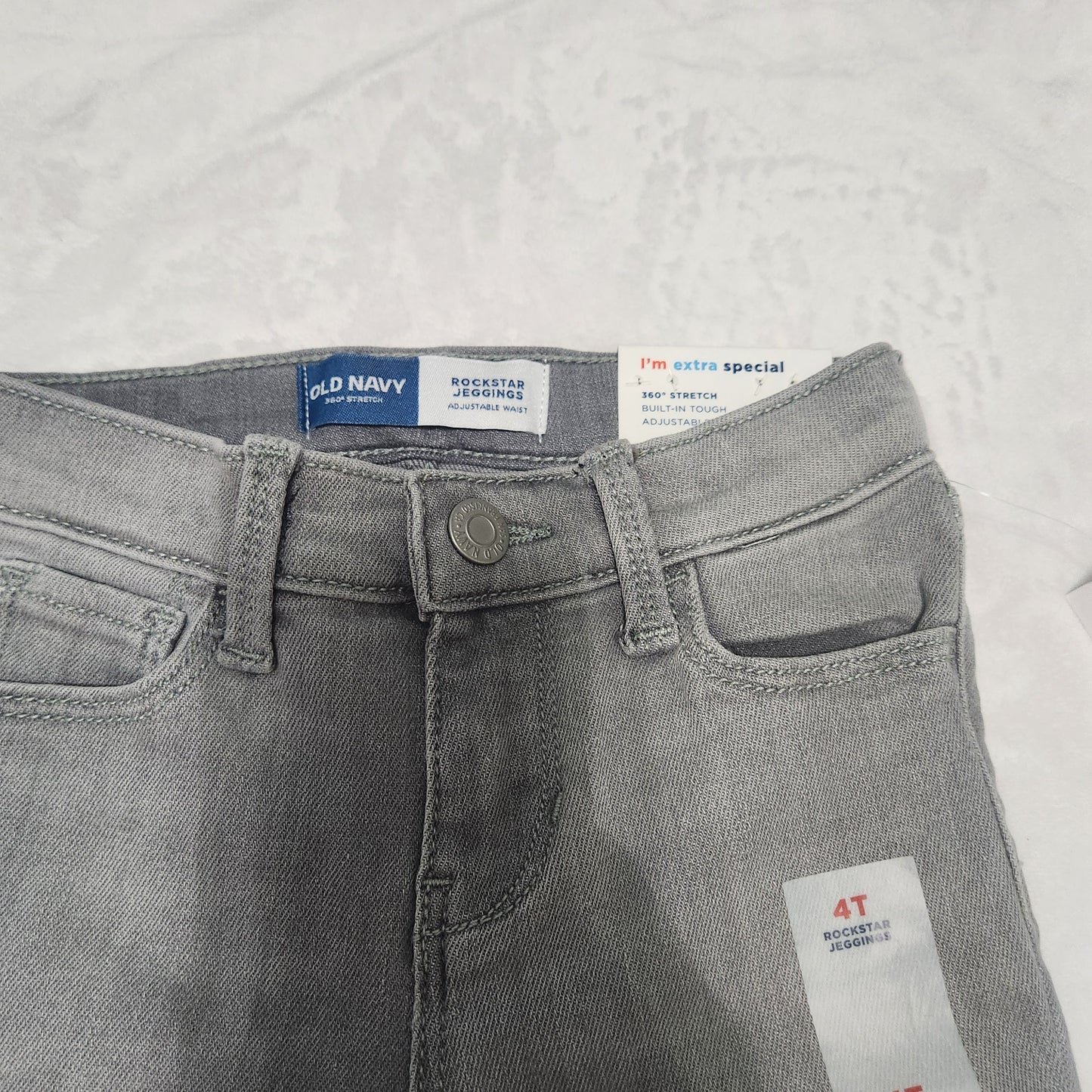 #142 NWT Old Navy 4T Rockstar Gray Denim Jeggings Jeans
