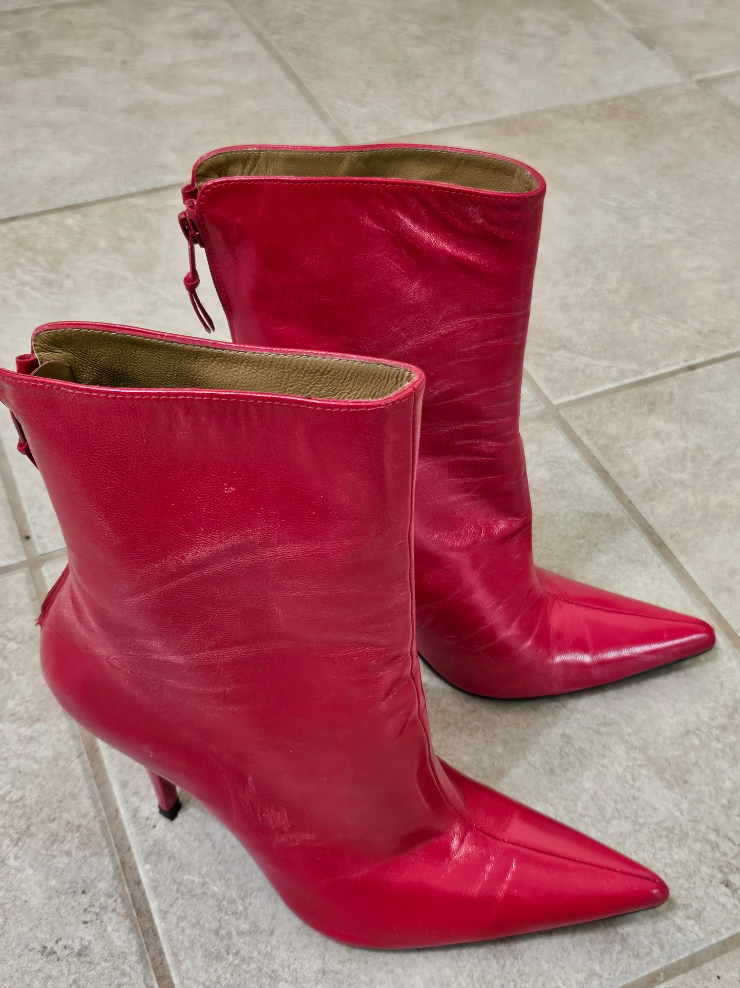 #76A - Stuart Weitzman Red Boots women's size 7