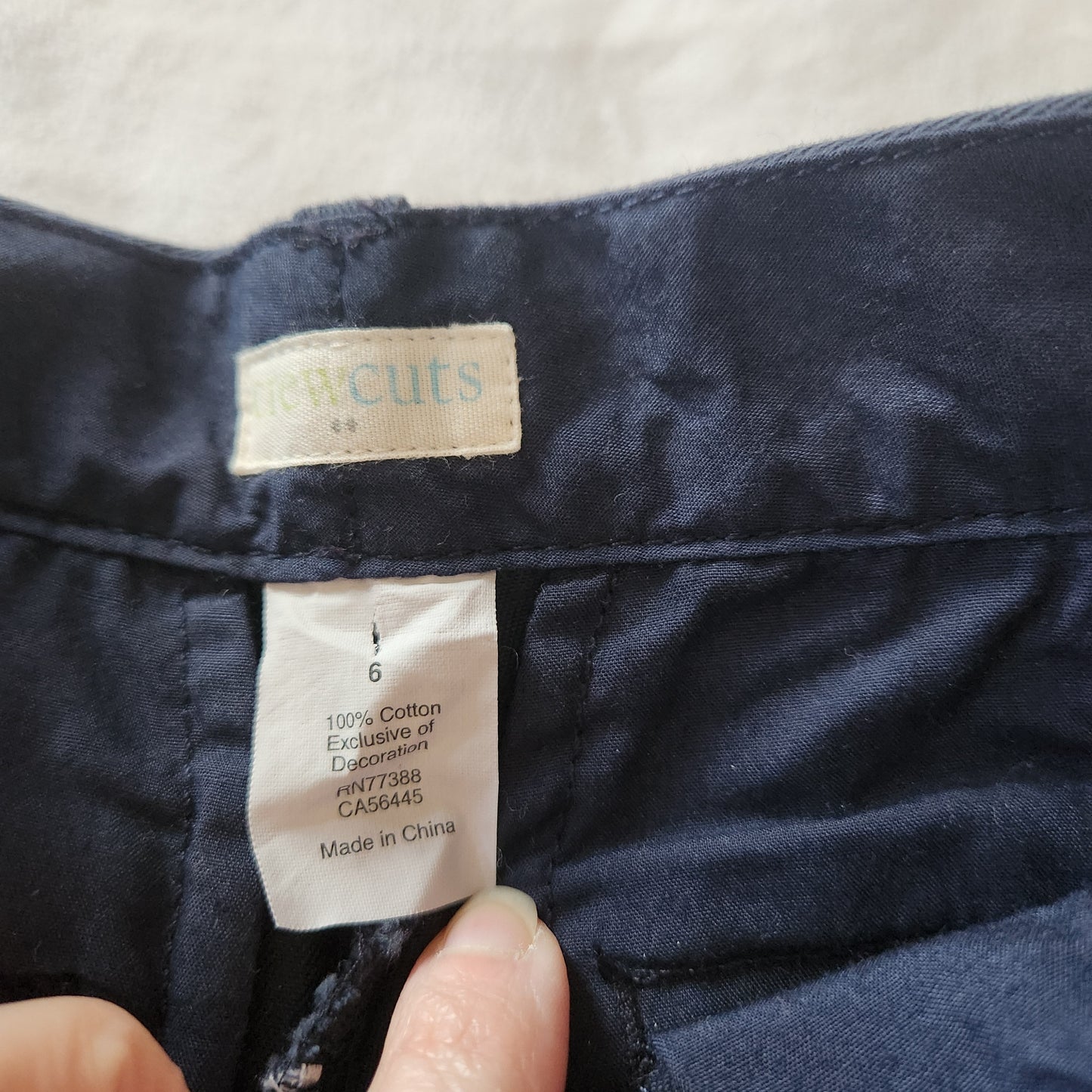 #104 Crewcuts Sz 6 Nautical Navy Chino Anchor Shorts