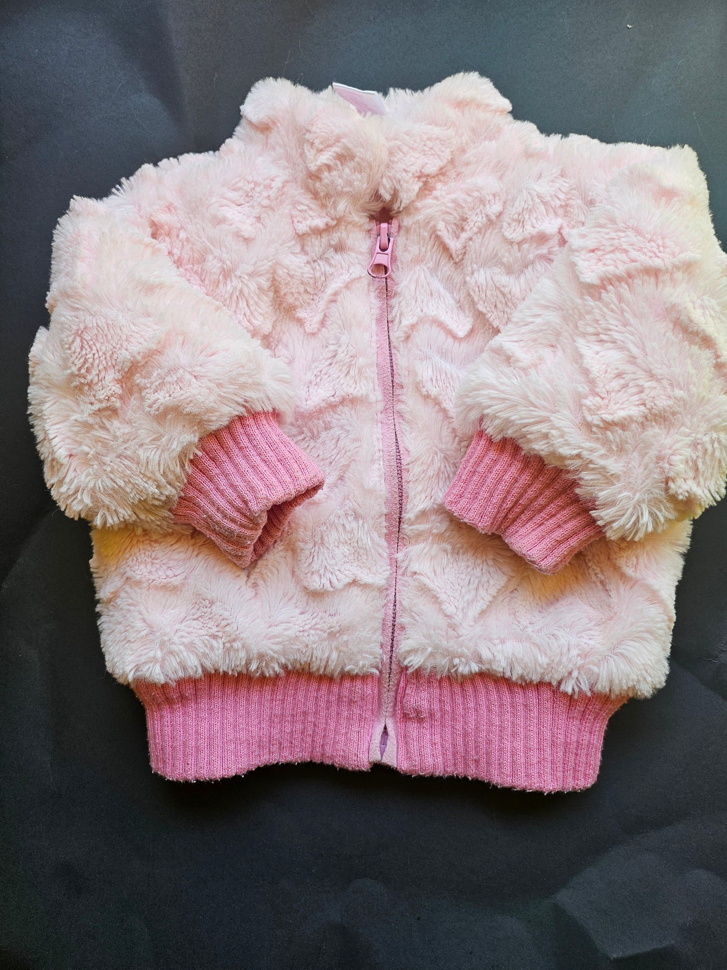 Pink Faux Fur 12M Jacket VGUC