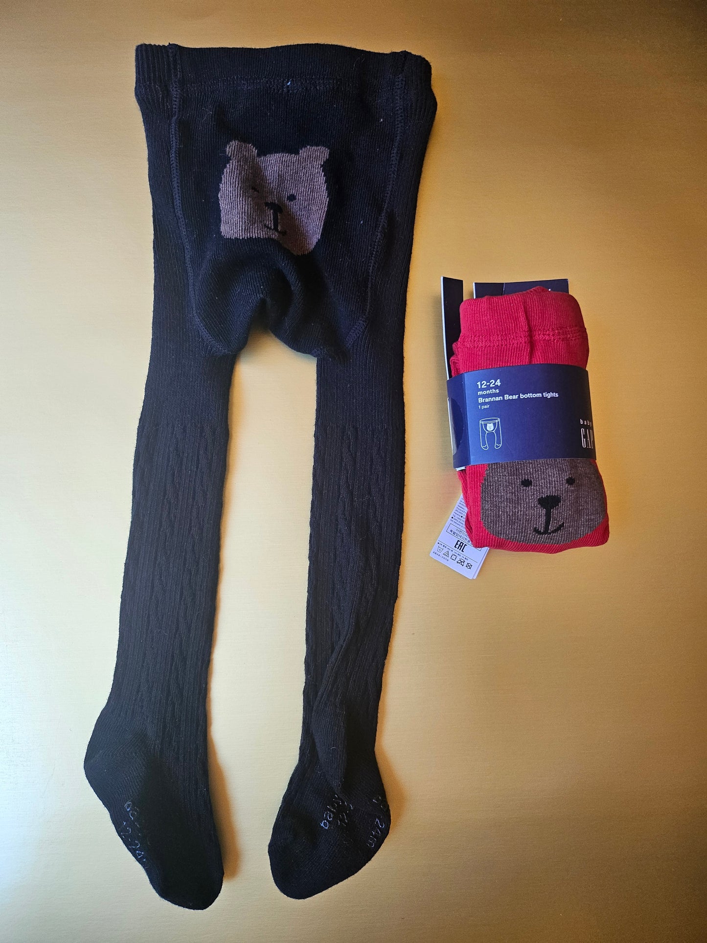 #76A - 2 pack GAP Baby Tights NWT 12-24M