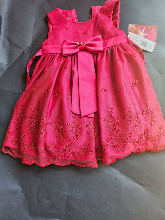 #13 - Girls Red Lace Dress 24M NWT