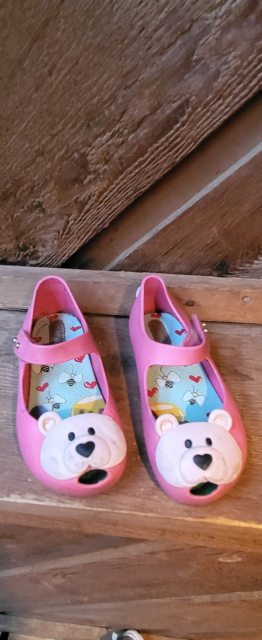 REDUCED: #9--- Girls Size 9. Mini Melissa bear shoes