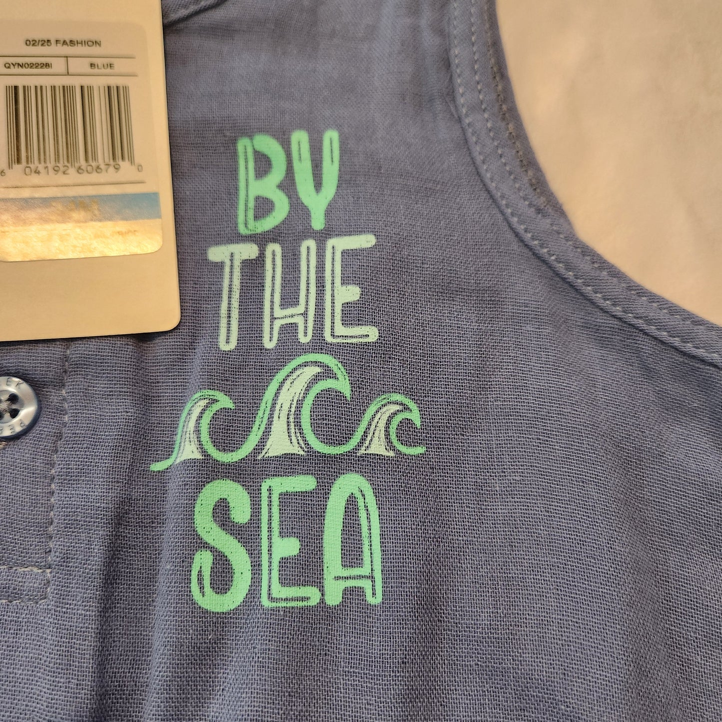 REDUCED!! #104 NWT Curious by Peek 24 Mth Blue Tank Romper Pantsuit