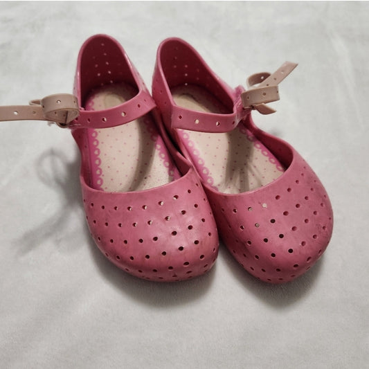 #142 Mini Melissa Size 10 Furadinha Bow Mary Jane Flats Shoes