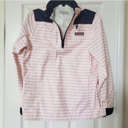 #142 Vineyard Vines XS Striped Shep Windbreaker Pullover