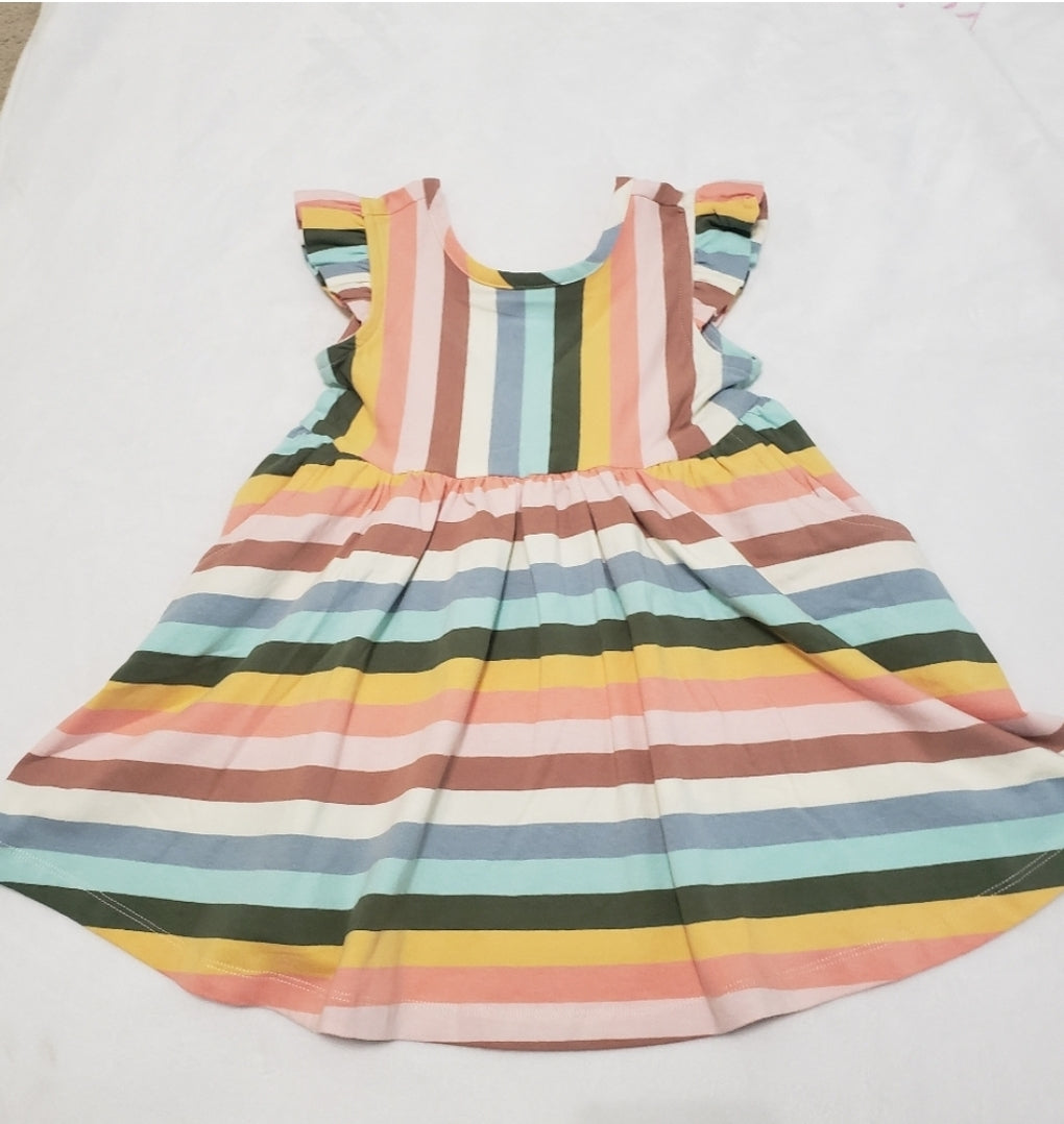 #104 NWOT Hanna Andersson 2T Striped Swing Dress