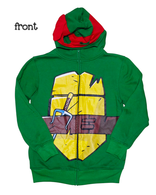 #89 Boys L (10/12) Nickelodeon hoodie | TMNT Raphael hoodie - EUC
