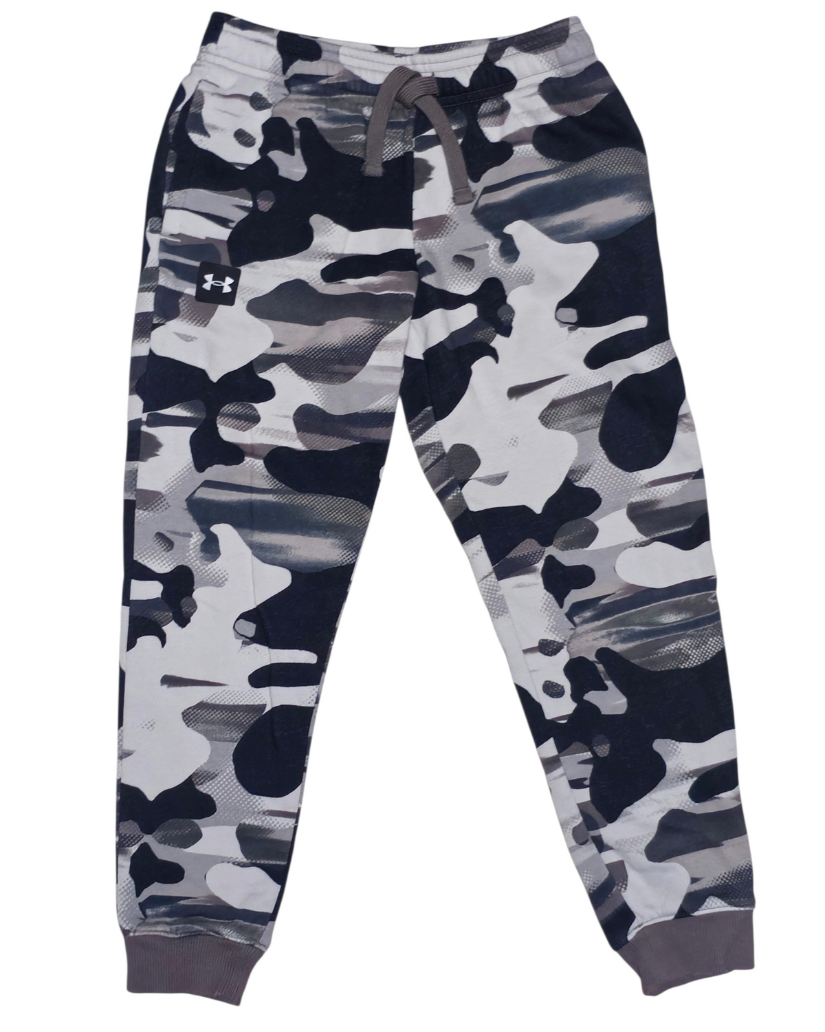 #89 Boys YSM Under Armour | Rival Fleece Printed joggers - white camo EUC