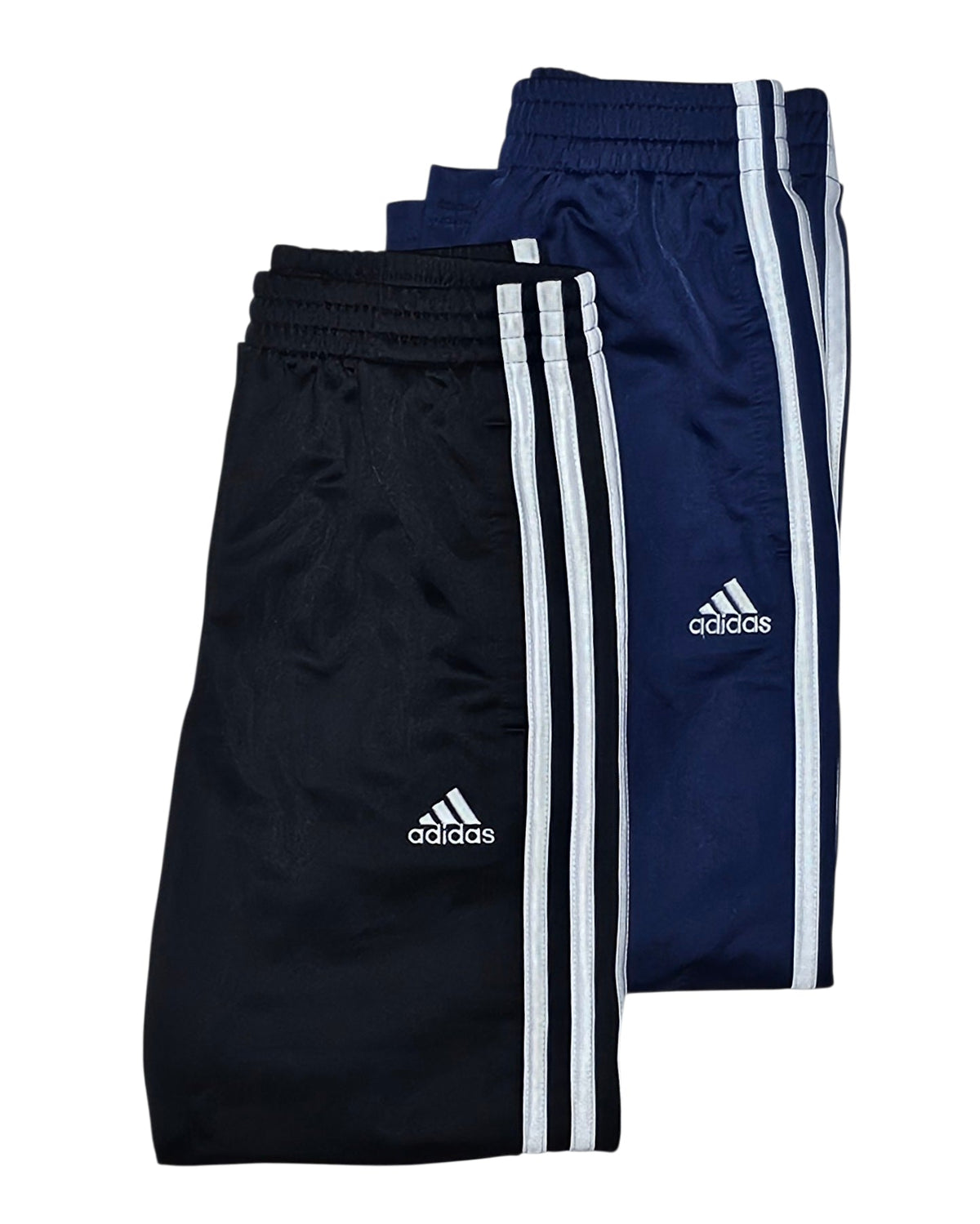 #89 Boys 7 Adidas | *BUNDLE* 2 pair track pants - blue & black EUC