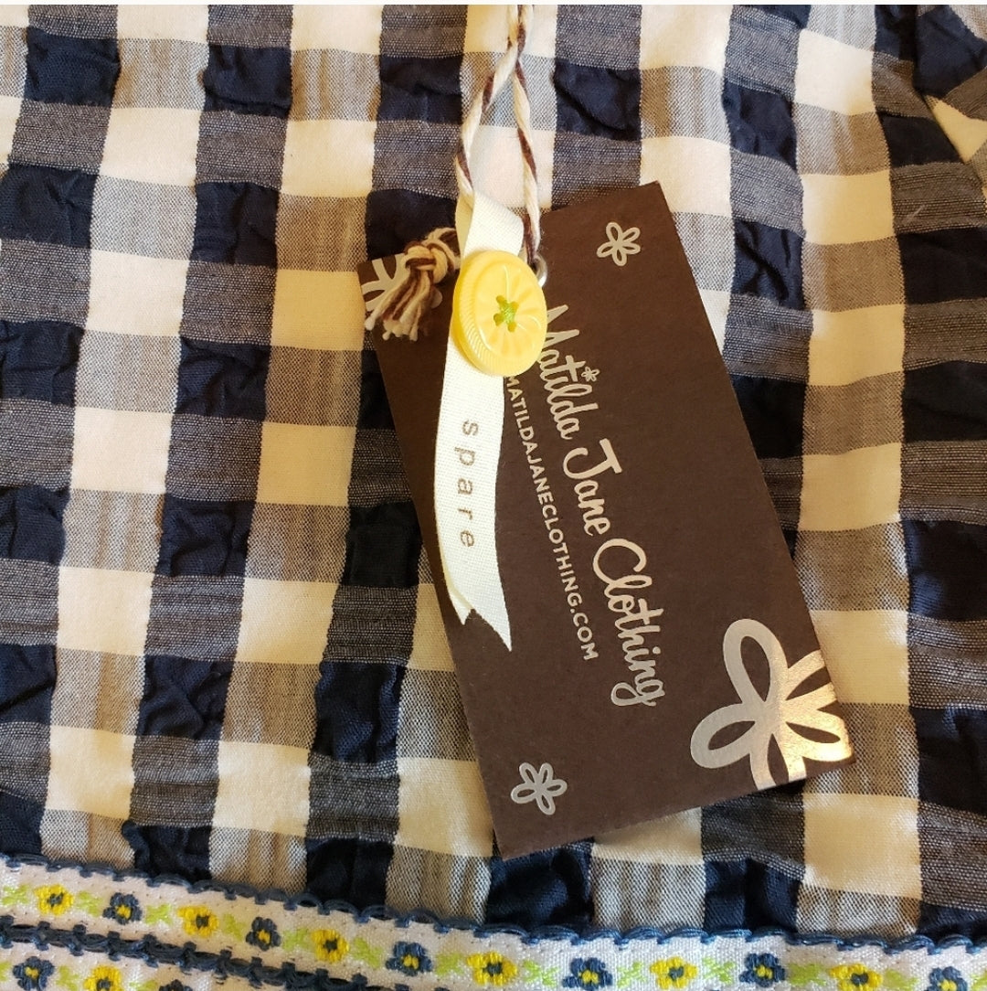 #142 NWT Matilda Jane Size 8 Gingham & Giggles Dress