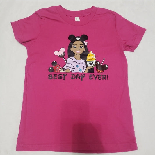 #142 Disney Mickey Mouse Sz 6-8 Custom Made Disney Trip Kids Tee