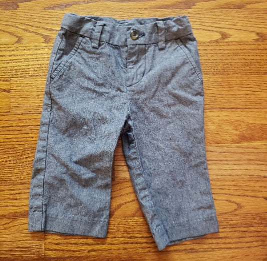 #142 Janie and Jack 6-12 Mth Chambray Style Dress Pants