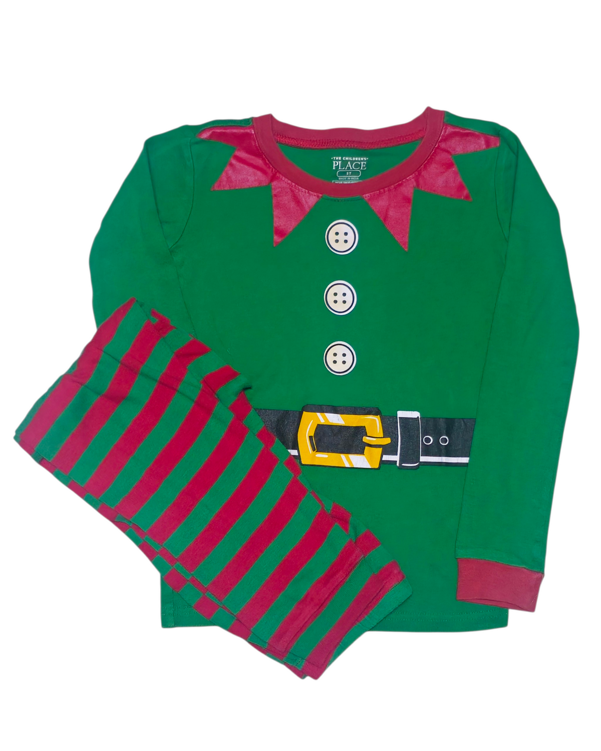 #89 Kids 5T Children's Place | Elf jammies - VGUC