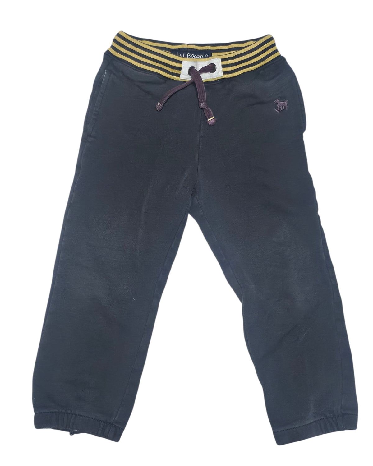 #89 Boys 4Y Boden | Retro colorblock joggers  - light black GUC