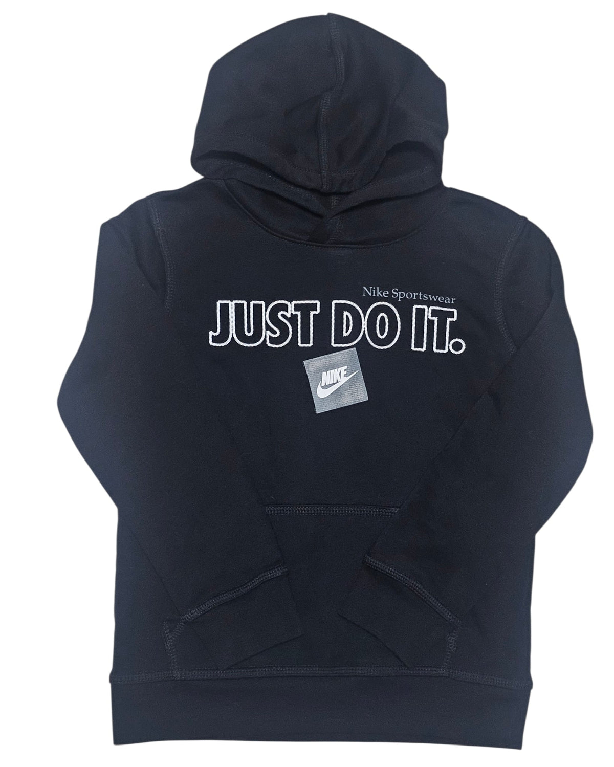 #89 Boys 5-6 (fits 5) Nike | Just Do It hoodie - black NWOT