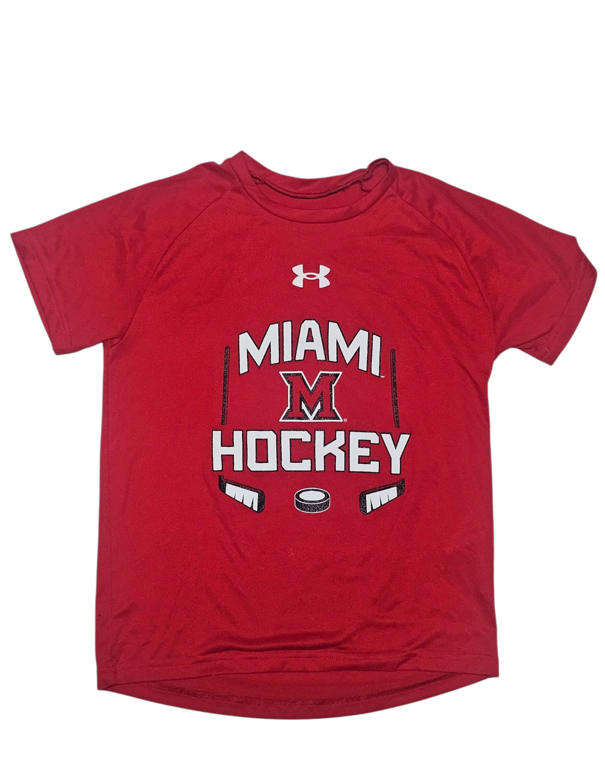 #89 Boys YS Under Armour | Performance shirt - Miami U. Hockey VGUC