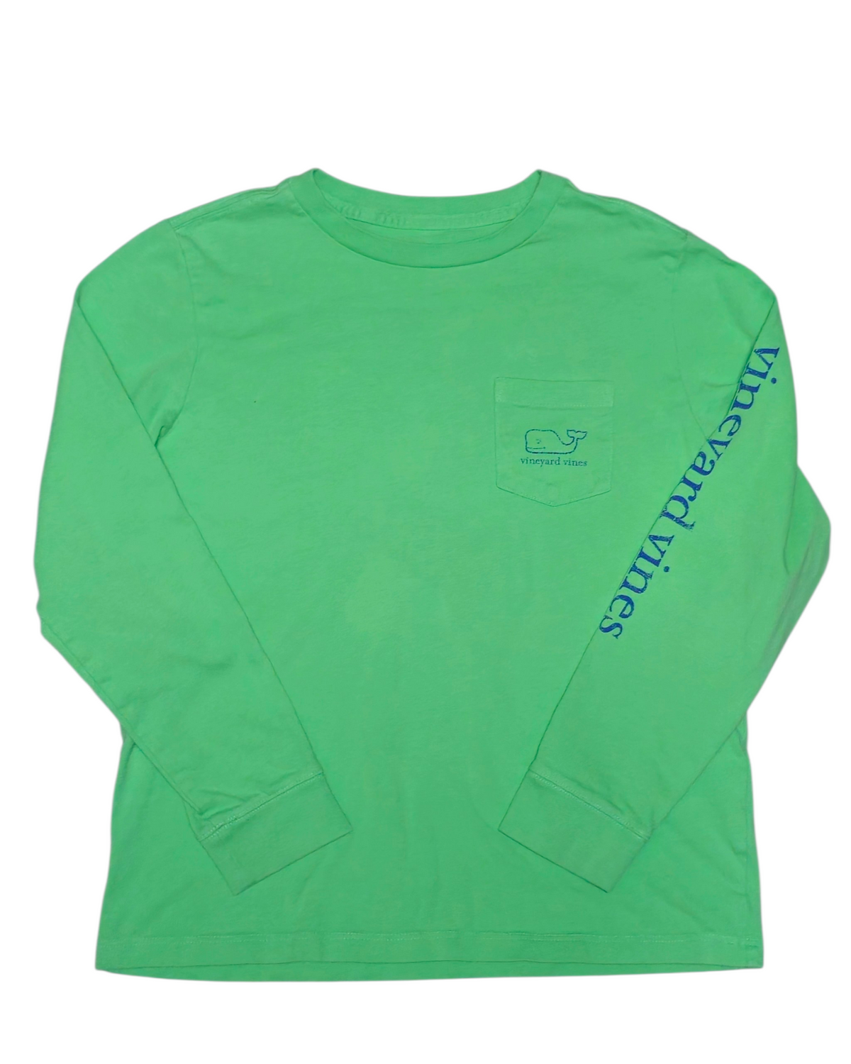 #89 Boys 7 Vineyard Vines |  Vintage Whale long sleeve shirt - green EUC