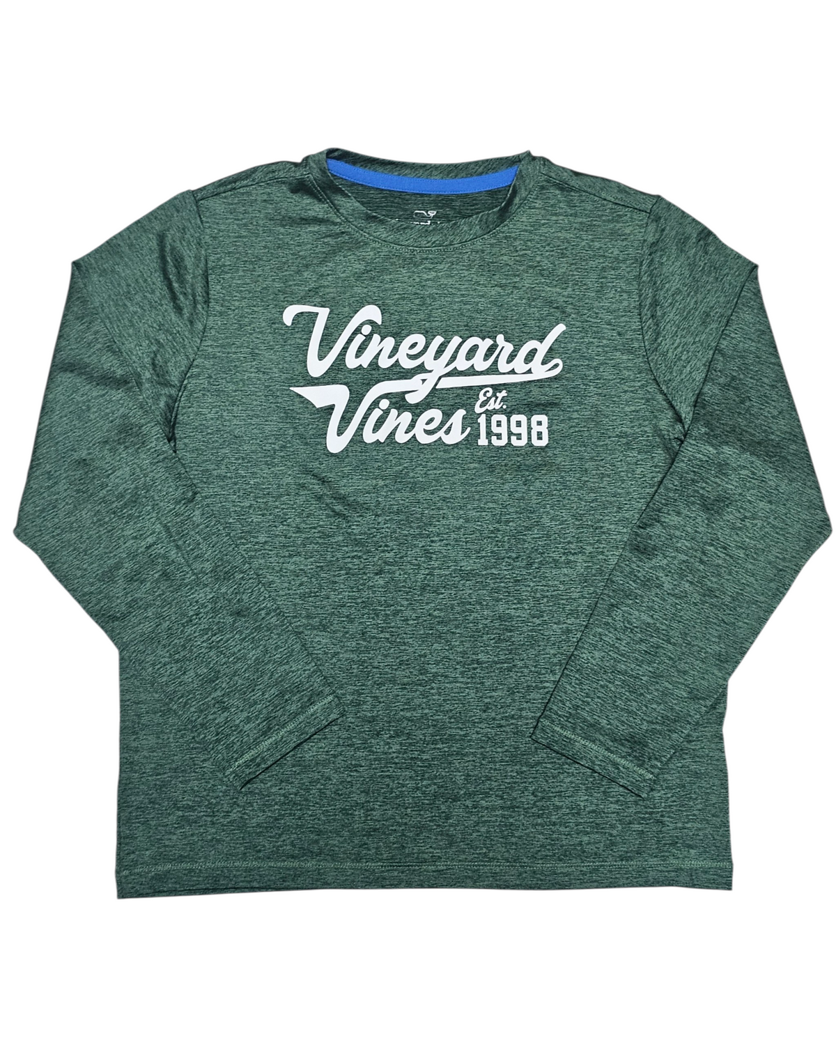#89 Boys 7 Vineyard Vines | Performance long sleeve shirt (football) - Turf green NWOT