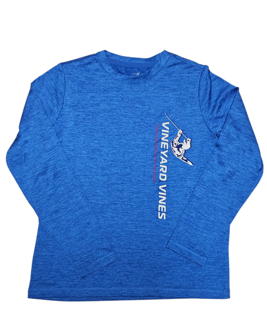 #89 Boys 7 Vineyard Vines | Performance long sleeve shirt (hockey) -  Jake blue NWOT