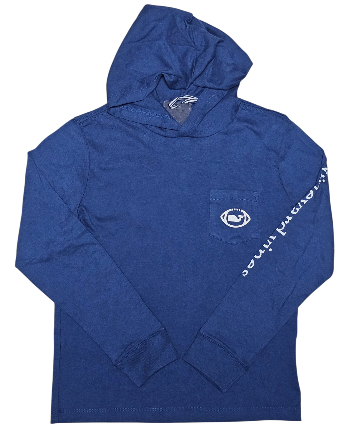 #89 Boys 7 Vineyard Vines | Long sleeve hoodie tee (Football Whale Dot) - Moonshine NWT