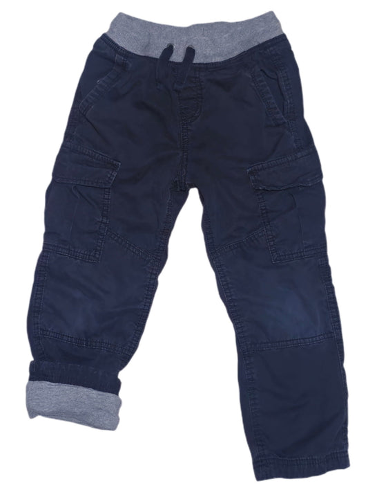 #89 Boys 5 (110) Hanna Andersson | Double Knee jersey lined relaxed cargo pants - black VGUC