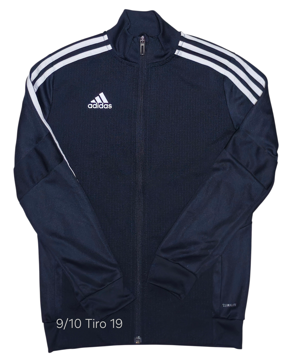 #89 Boys 9-10 Adidas | Tiro 19 track jacket - black with logo on chest EUC