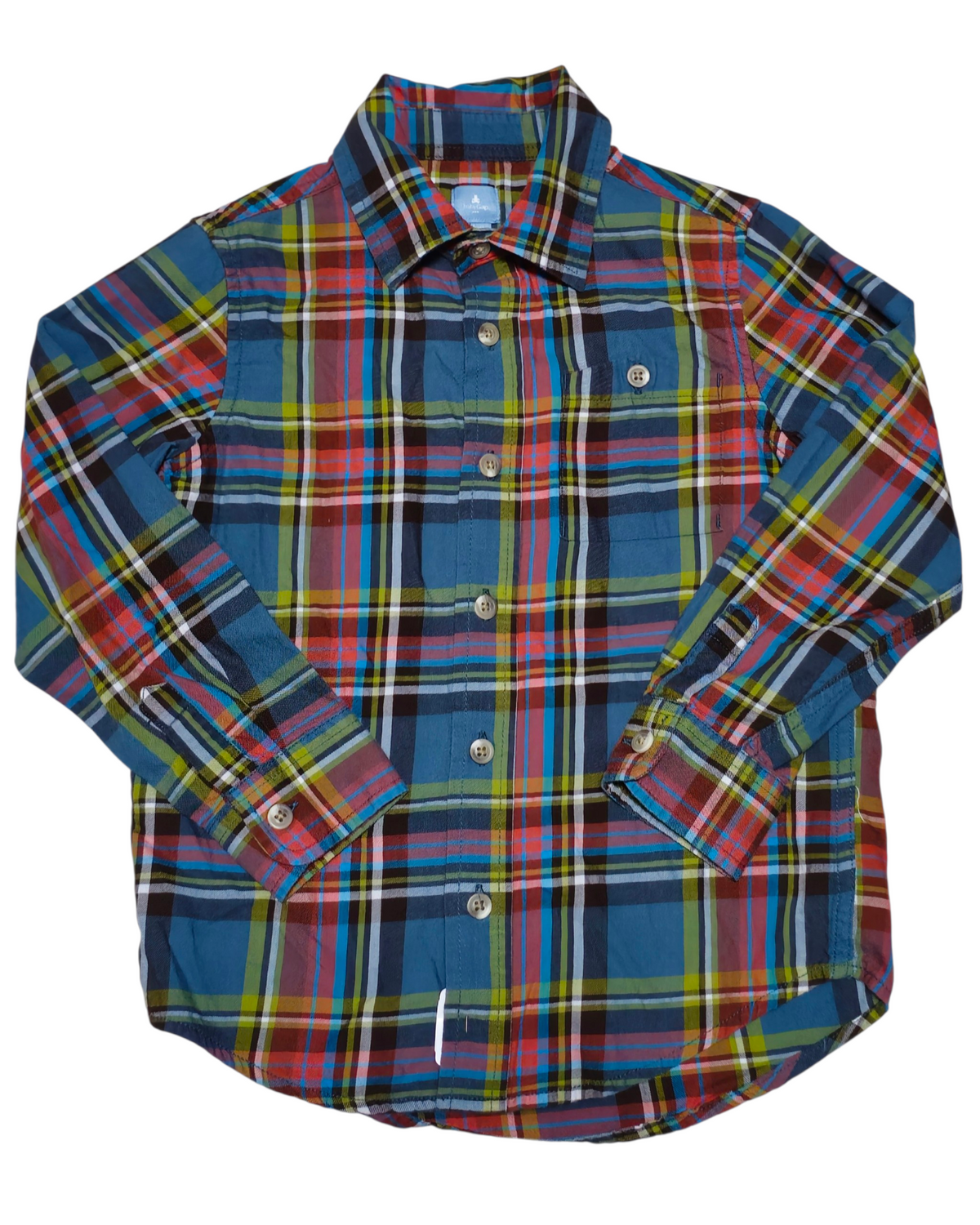 #89 Boys 5 Gap | Plaid buttondown shirt - fall colors EUC