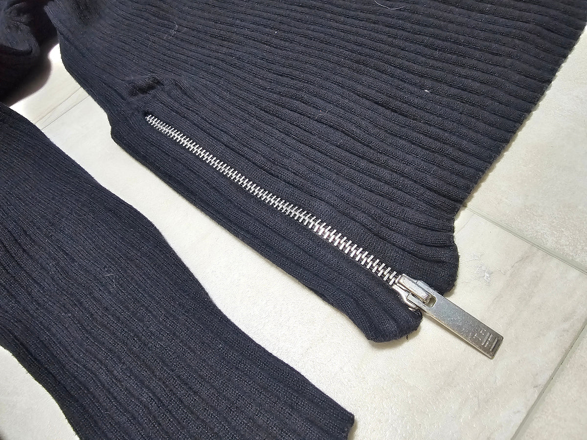 #89 Women XL Tommy Hilfiger | Thin ribbed turtleneck sweater - black VGUC